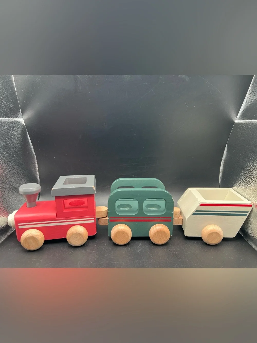 Wood Toy Train Set Hearth & Hand Magnolia Xmas Christmas Holiday Wooden